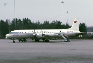 Aeroflot_Ilyushin_Il-18D_at_Arlanda,_1971